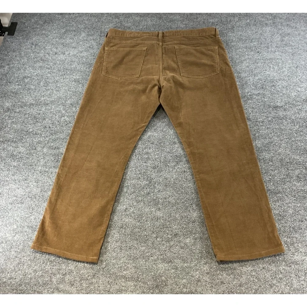 J Crew 770 Corduroy Pants Mens 35x32 Brown Slim Fit Cotton Corduroy Casual Chino